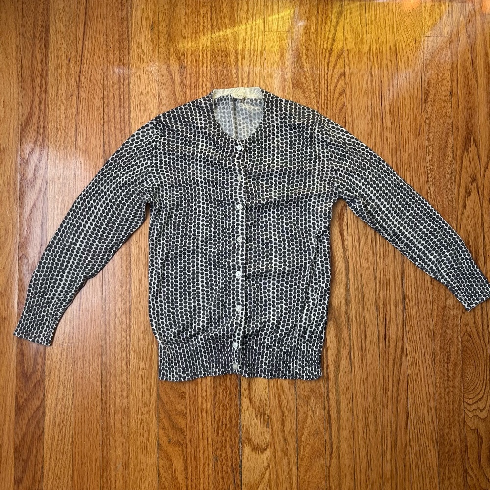 J Crew Polka Dot Cardigan size S